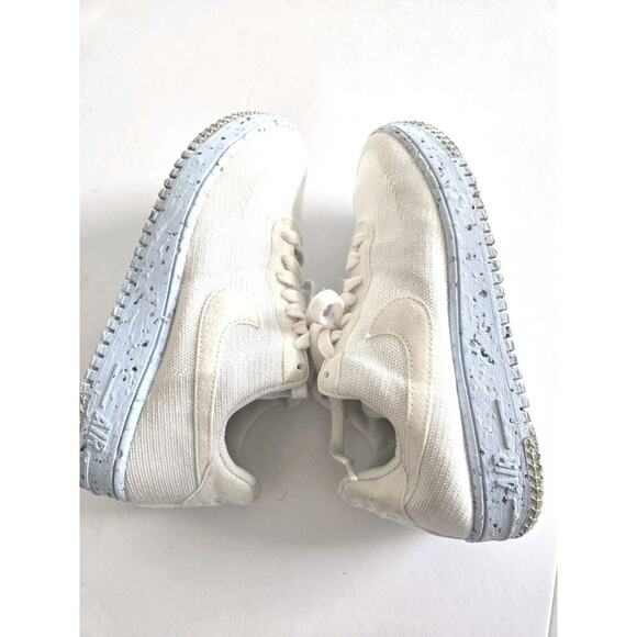 Nike AF1 Crater Flyknit White/White-Pure Platinum DC7273-100 Women's Size 9 - Picture 7 of 14